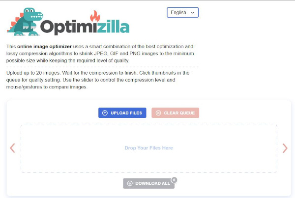 Optimizilla Website Cover Image