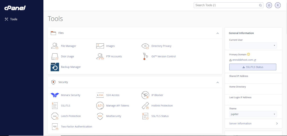 Cpanel Control Panel Overview