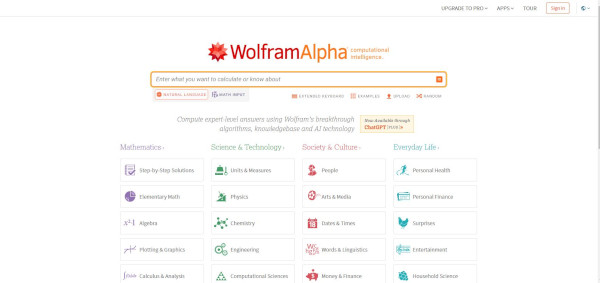 Wolfram Alpha Search Engine